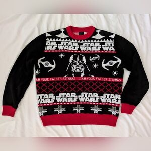 H&M Men's Star Wars I Am Your Father Sithmas Ugly Christmas Holiday Sweater Size